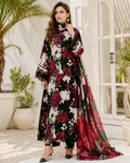 Unstitched Women Dress Linen 100% Quality Winter Fashion Trendy New Arrival Printed 3pc Dress For Women
