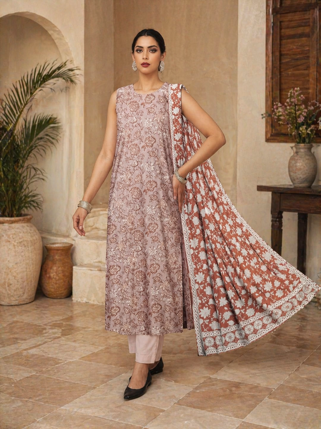 Maria B 3 Piece Printed Lawn Suit – Elegant Summer Collection