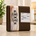 Grace Premium Wash and Wear Unstitched Suit Fabric Chocolate Brown 4 Meter
