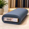 Grace Premium Wash and Wear Unstitched Suit Fabric Steel Blue Grey 4 Meter
