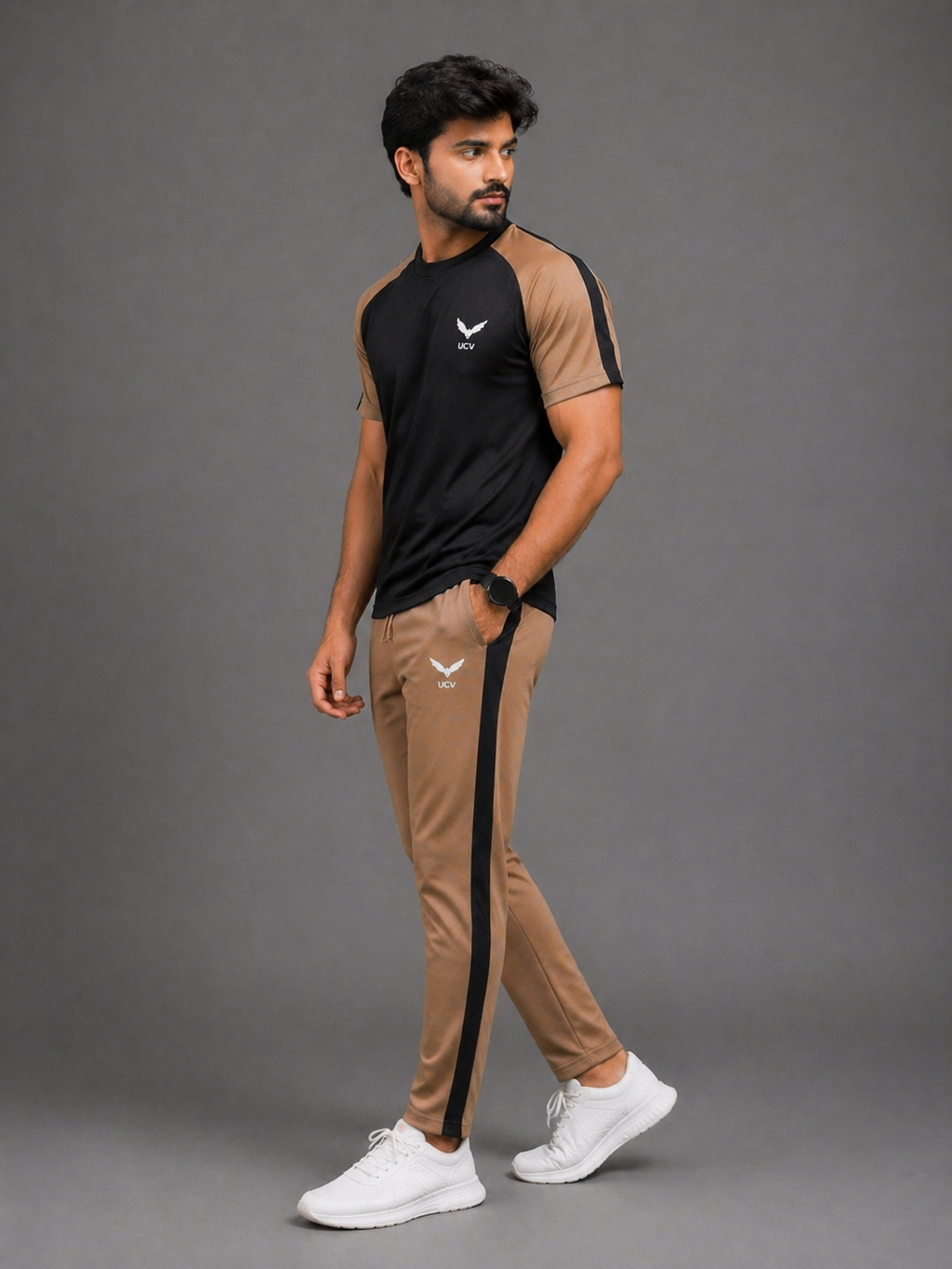 Premium Black and Skin Track Suit – Polyester Dri Fit