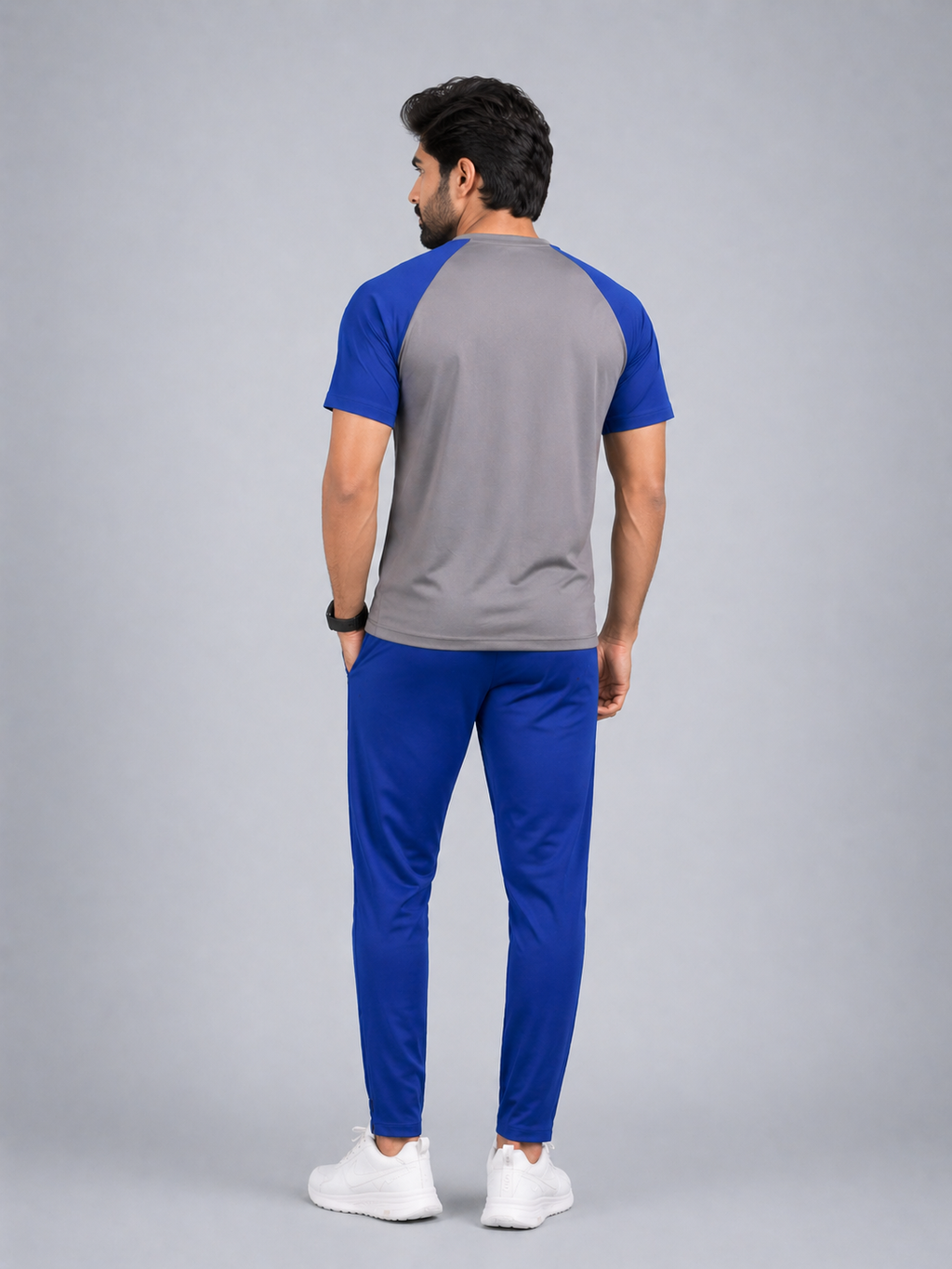 Premium Navy and Grey Track Suit – Polyester Dri Fit