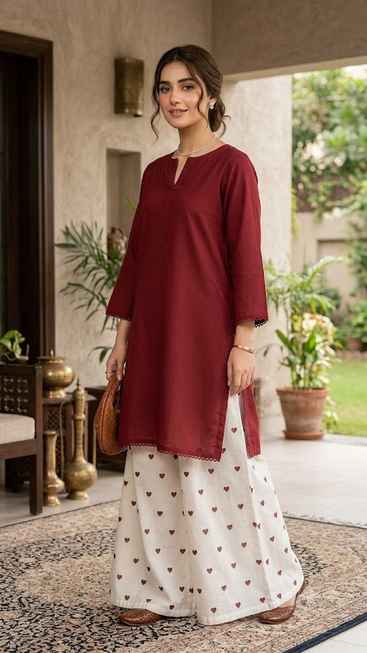 Women's Stitched 2 Piece Lawn Cotton Suit | Ready to Wear Printed & Embroidered Dress | Casual Party Wear Pakistani Ladies Suit