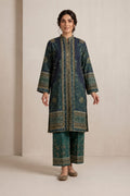 Women's Stitched 2 Piece Digital Printed Lawn Cotton Suit | Ready to Wear Ethnic Kurti & Straight Trouser | Premium Pakistani Ladies Dress
