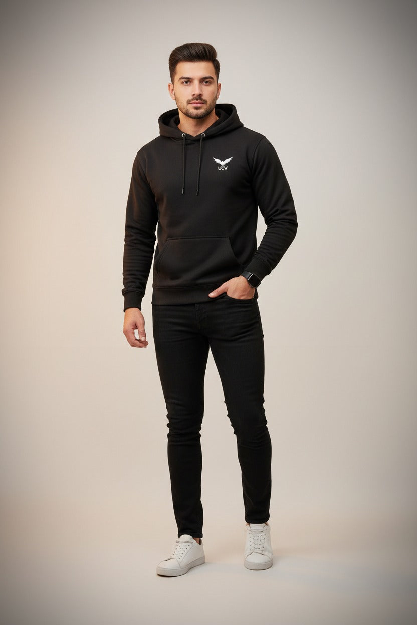 Premium Black Classic Hoodie