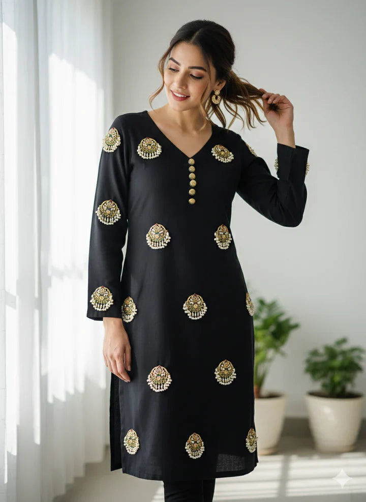 Black Aura Suit 5 Days Stitching 50% Advance Payment