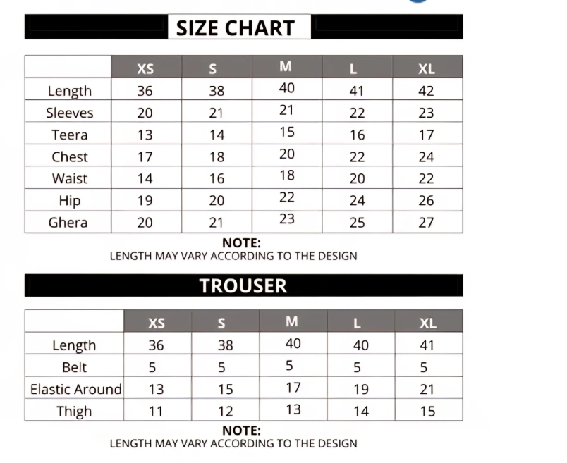 Drape Tale Suit 5 Days Stitching 50% Advance Payment
